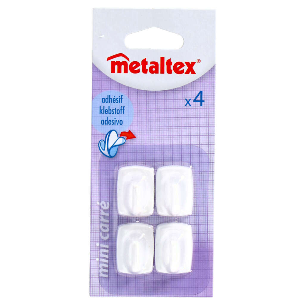 MATALTEX Square Sticky Haken 4 Stécker Wäiss