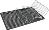Metaltex Abtropfgestell Wingtex 51x31 cm Anthrazit Silber 2-teilig