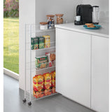 Metaltex Fino Storage Rack 4 etasjer 58x16x95 cm hvit