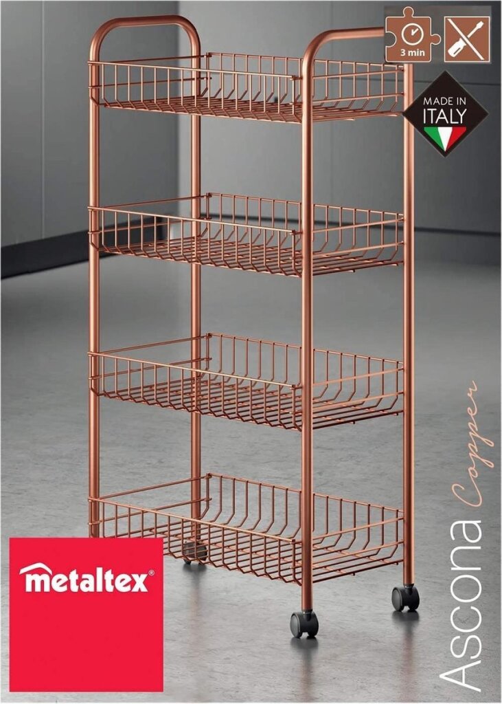 Metaltex Metaltex Trolley Cabinet Asca 84x41CM Stol Copper