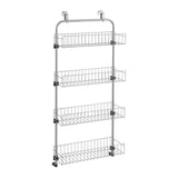 Metaltex door rack 4 floors 17x45x103 cm silver metal