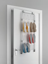 Tomado-Metaltex über der Tür Platzsparer Shoes@Door Schuhregal für Tür Silber