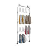 Tomado-Metaltex über der Tür Platzsparer Shoes@Door Schuhregal für Tür Silber