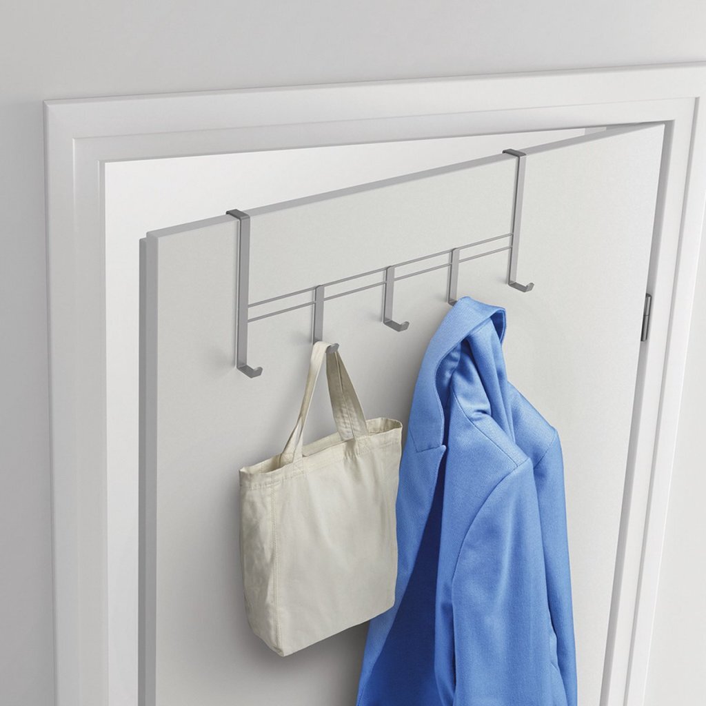 Metaltex Türgarderobe 5 Haken 38x15 cm silber