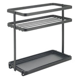 Metaltex Gewürzregal 2 Ebenen 23x11x22 cm schwarzes Metall
