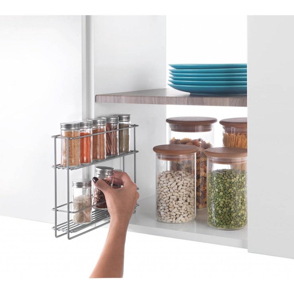 Metaltex Space Saver Smart Kitchen ausziehbarer Gewürzregal 6x28x22 cm Silber