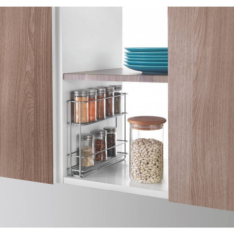 Metaltex Space Saver Smart Kitchen ausziehbarer Gewürzregal 6x28x22 cm Silber