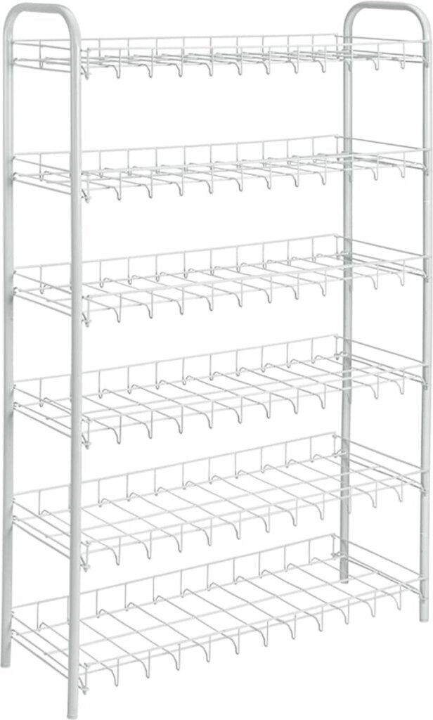 Metaltex Tomado Schuh 6 Schuhregal Weiß 64x23x104 cm 6 Stockwerke