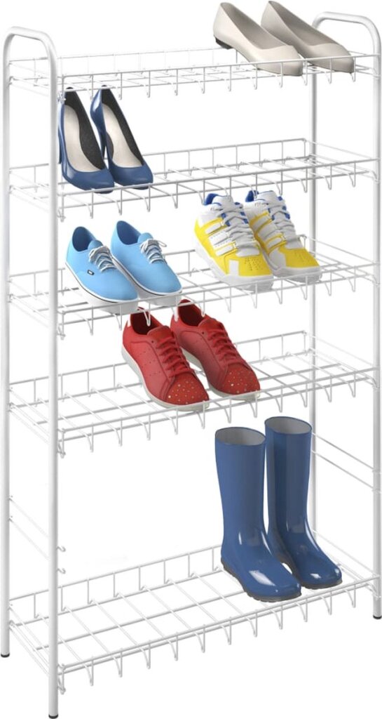 Metaltex Tomado Schuh 6 Schuhregal Weiß 64x23x104 cm 6 Stockwerke