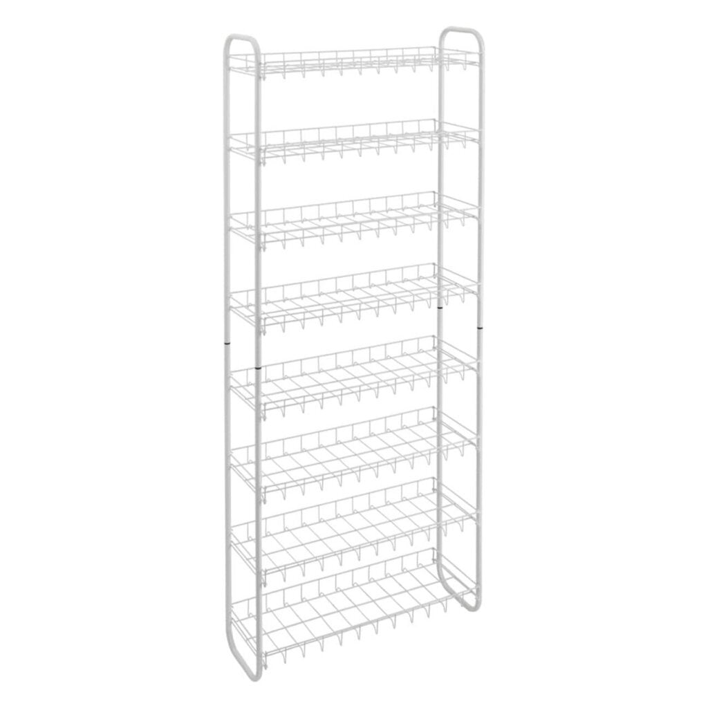 MetalTex Shoe Shoe Rack 8 våningar 64x23x165 cm vitt