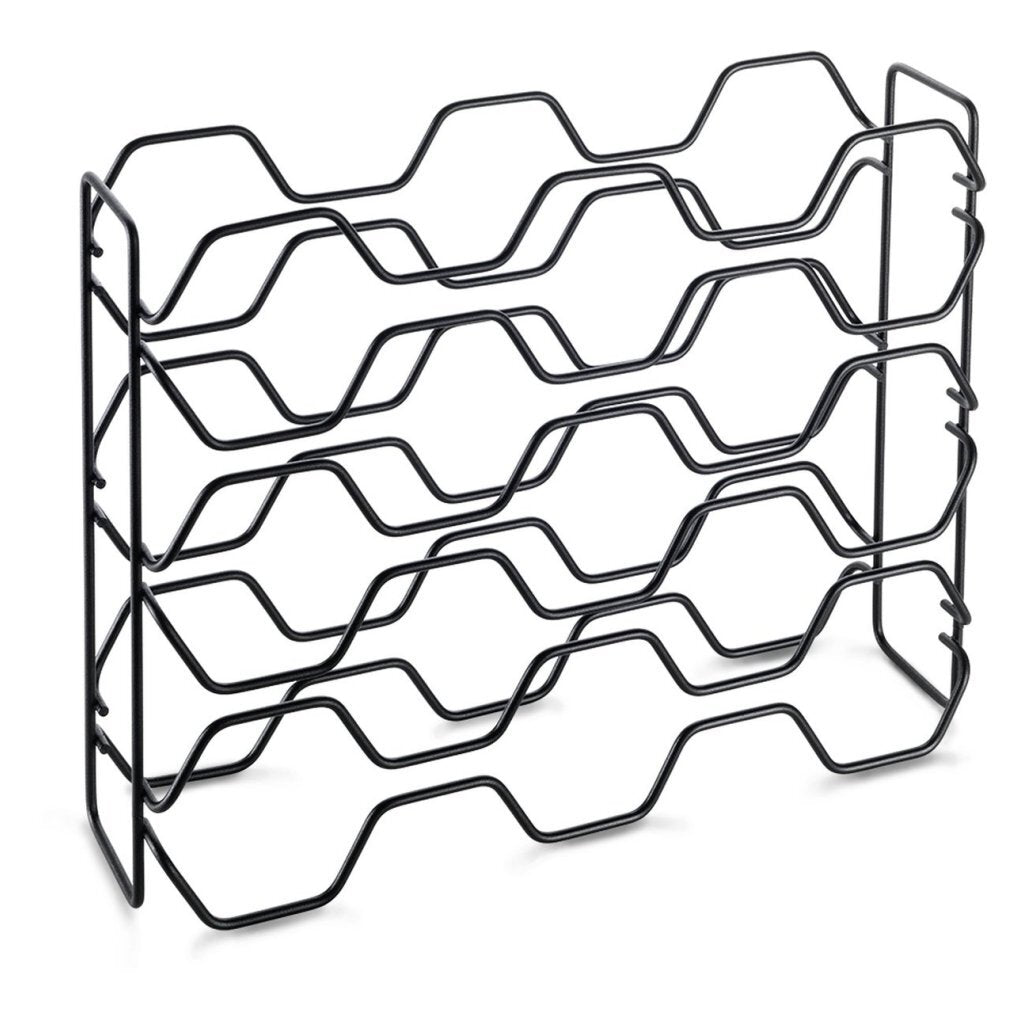 Metaltex metaltex wijnrek hexagon voor 15 flessen 43x12x34 zwart