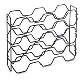 Metaltex Wijnrek Hexagon para 15 botellas 43x12x34 Negro