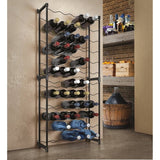 Tomado-Metaltex Barbera Wine Rack za 50 butelek 108x50x26 cm czarny