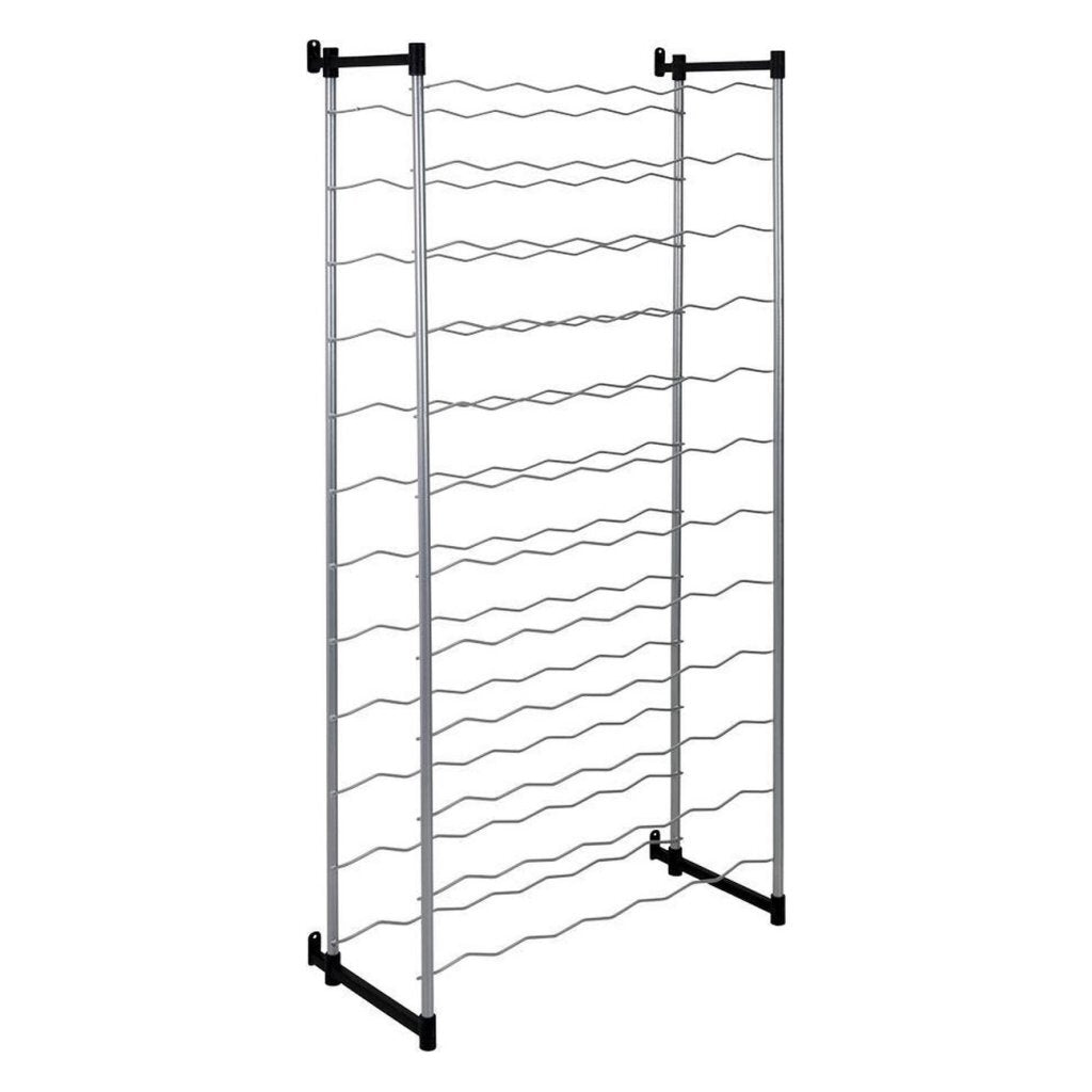 Metaltex Bardolino Bottle Bottle Rack para 72 botellas 59x26x124 cm Silver Black