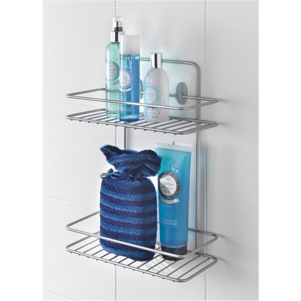 Tomado-Metaltex Tomado Metaltex Reflex Badezimmerregal 2 Ebenen silbergrau