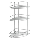 Metaltex Onda Badezimmer Ecke 3 Stockwerke 22x22x53 cm Silber