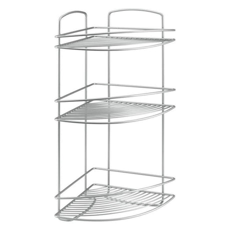 Metaltex Onda Badezimmer Ecke 3 Stockwerke 22x22x53 cm Silber