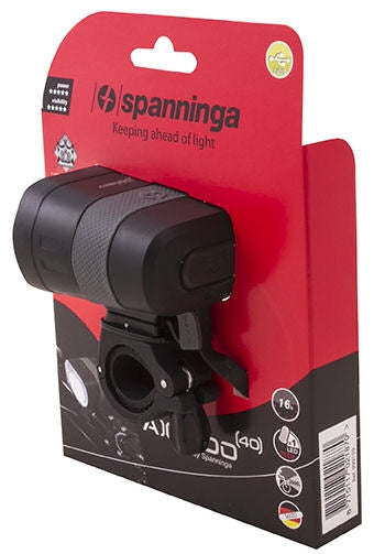 Spanninga Scheinwerfer Axendo 40 Lux USB-Rechargable 65 mm Schwarz