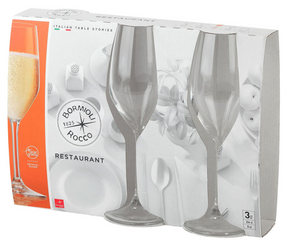 Bormioli restaurant champagne flute set 3 stuks