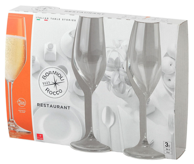 Bormioli restaurant champagne flute set 3 stuks