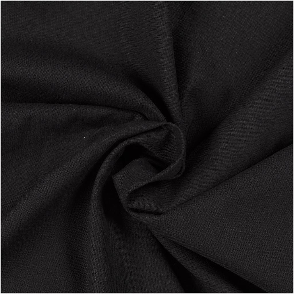 Stoff der Firma Creativ, B: 145 cm, 140 g, schwarz, 5 m 1 Karton