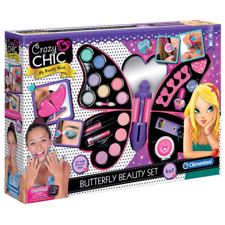 Clementoni Crazy Chic Butterfly Beauty Set Make-up-Etui
