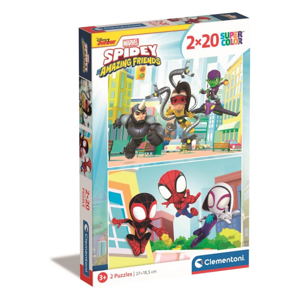 Clementoni SuperColor Puzzle Spidey et ses incroyables amis 2x20 pièces