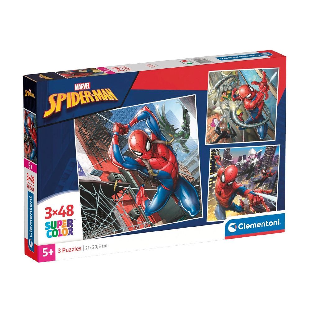 Clementoni jigsaw puzzle Super Color square Spiderman, 3x48st.