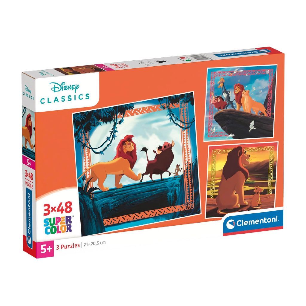 Clementoni Supercolor Puzzle The Lion King 3x48 kousky