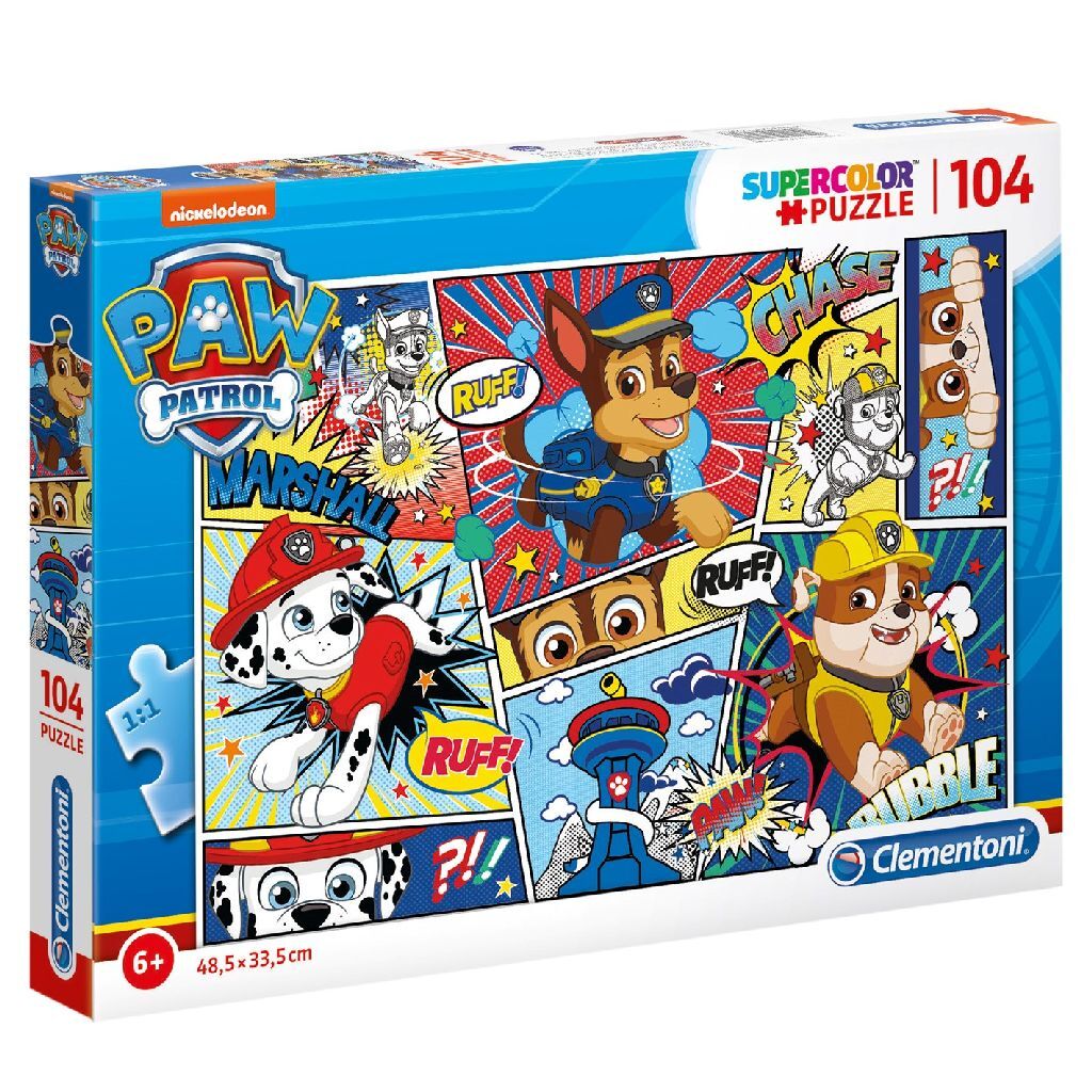 Clementoni Supercolor Puzzle Paw Patrol Strip 104 stycken