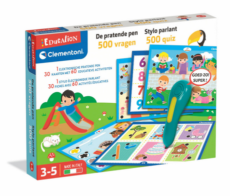 Clementoni Education – sprechender Stift, 500-Quiz