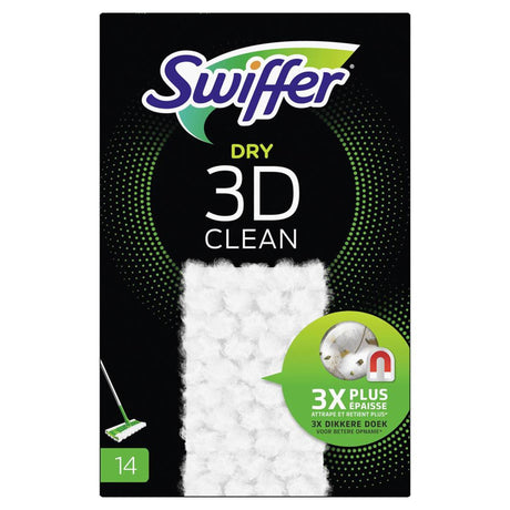 Swiffer Dry 3D Clean Staubtücher, Nachfüllbox mit 14 Stück
