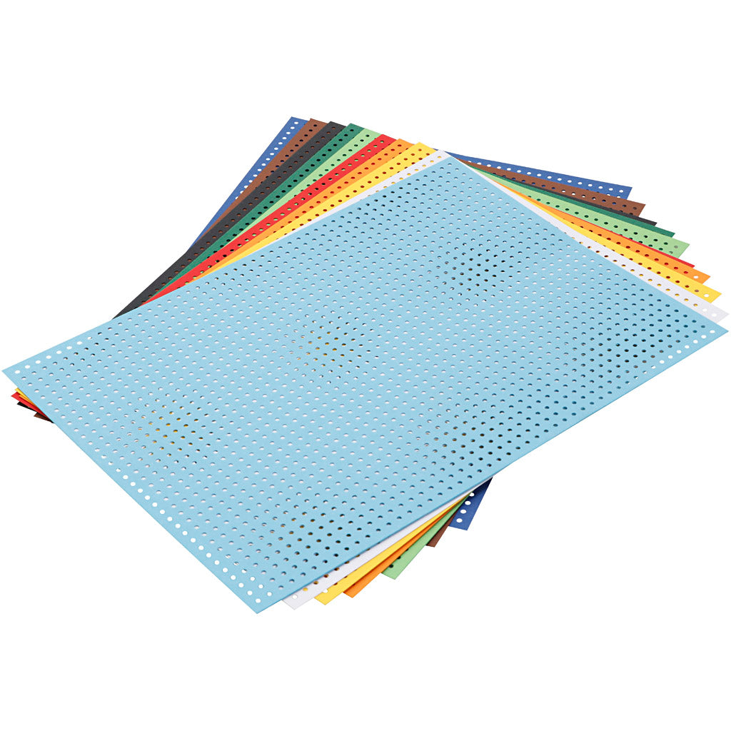 Creativ Company Cross Stitches Pappe Verschiedene Farben, 10 Blätter