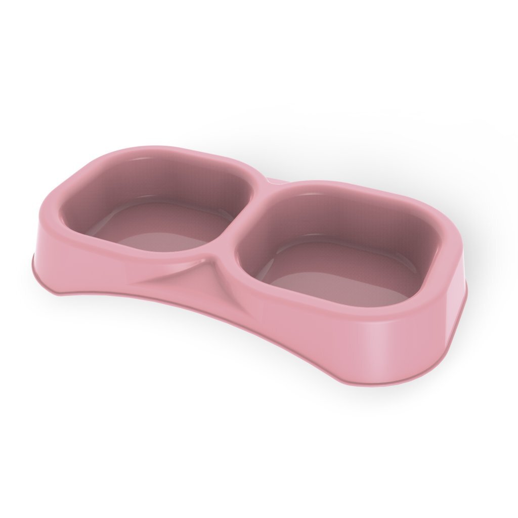 Bama Pet Doppel-Futternapf 21 x 11,5 x 3 cm, verschiedene Farben