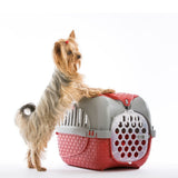 Bama Haustiertransportbox 59x38x37 cm rot silber