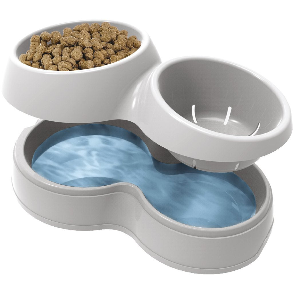 Bama Tierfutternapf mit Wasserreservoir 33x20x9 cm sortiert