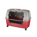 Bama Haustiertransportbox mit Rädern 88x52x60 cm rotgrau