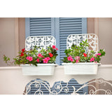 Bama Fioriera Blumen-Balkonkästen Sichtschutz 60x22x64 cm 2 Stück weiß