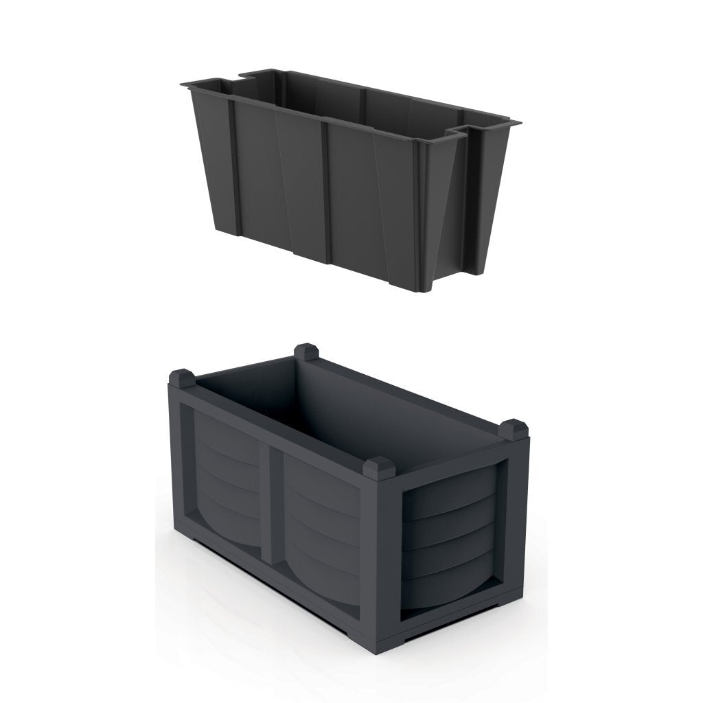 Bama Kit Arredo Pflanzgefäß 80x42,5x42 cm Anthrazit