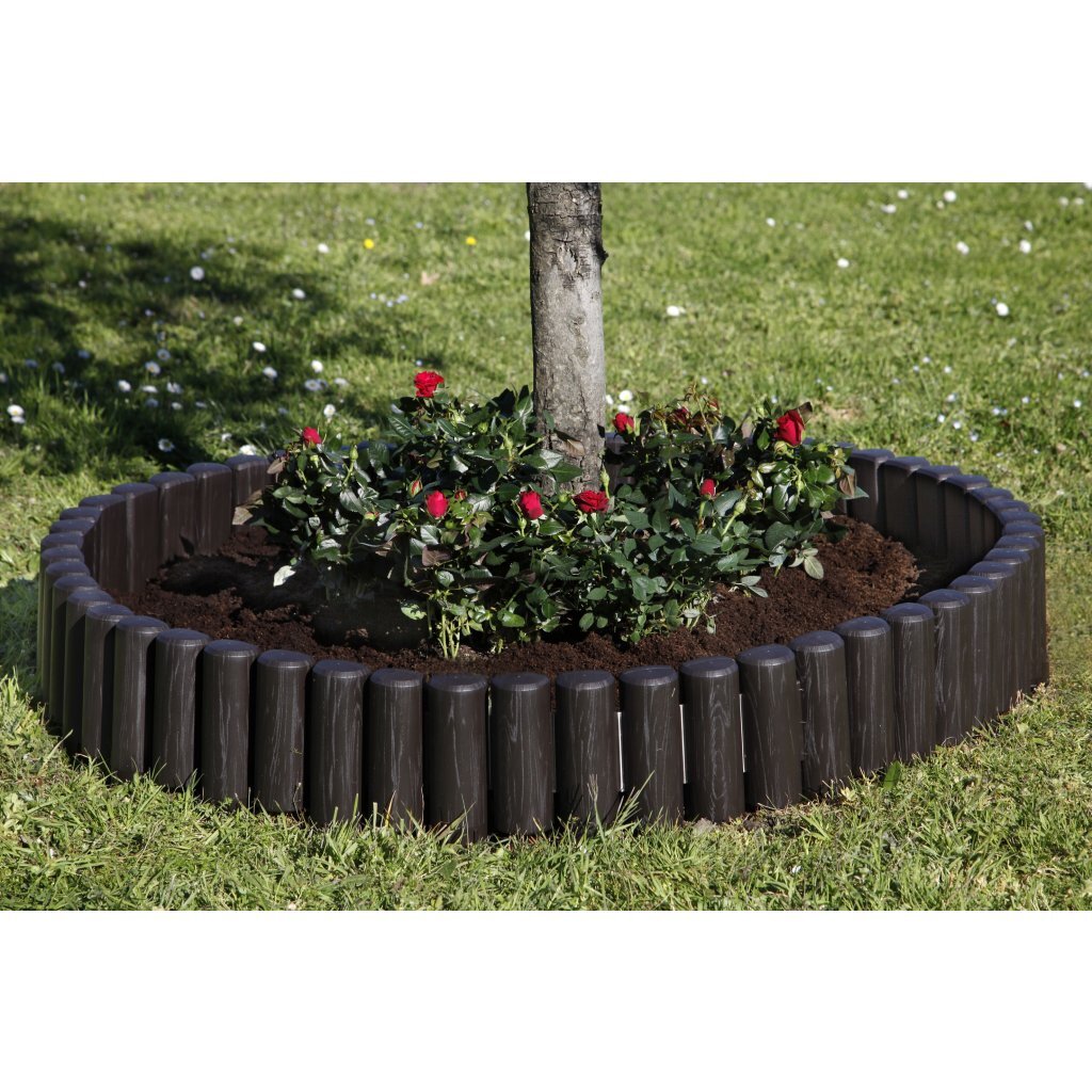 Bama Garden Modular Edge Holzimitat 38,5x15 cm 6 Stück braun