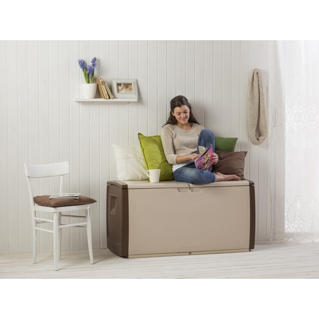 Bama mettitutto Behälter 350l 122x56x63 cm beige taupe