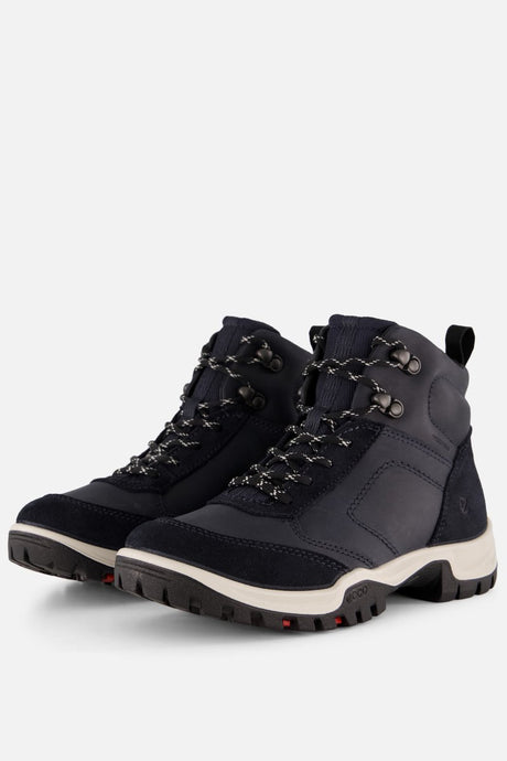 Ecco xpedition iii veterschoenen blauw leer - maat 38