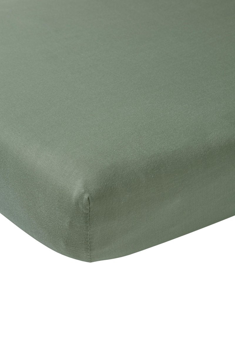 Meyco Baby Uni Spannbetttuch Laufstallmatratze – Waldgrün – 75 x 95 cm