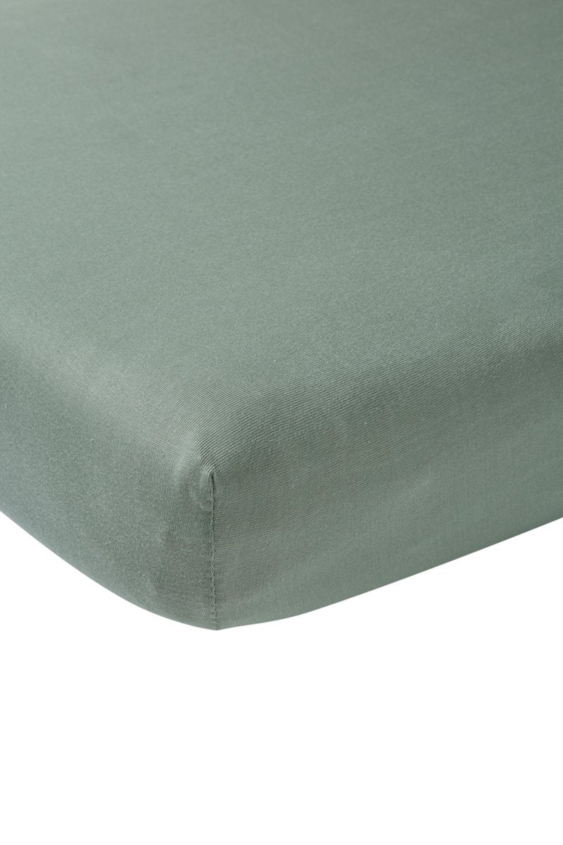 Meyco Baby Uni Spannbetttuch Juniorbett – Steingrün – 70 x 140 x 150 cm