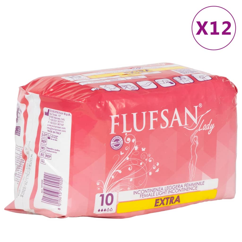 Vidaxl Flufsan Incontinence material for women 120 pcs