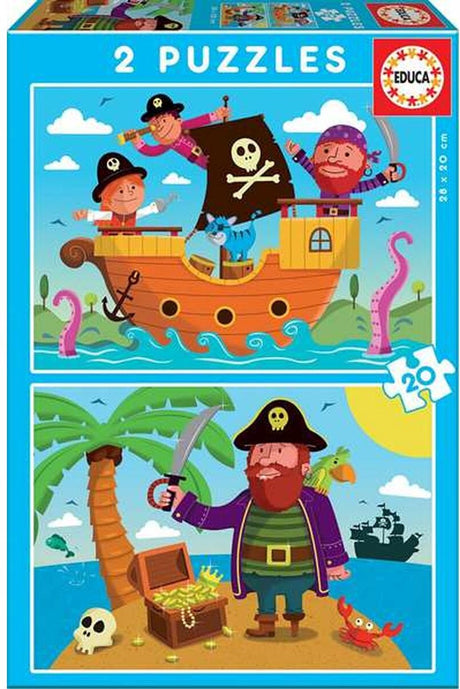 Educa - Puzzle - 2 x 20 Teile - Piraten