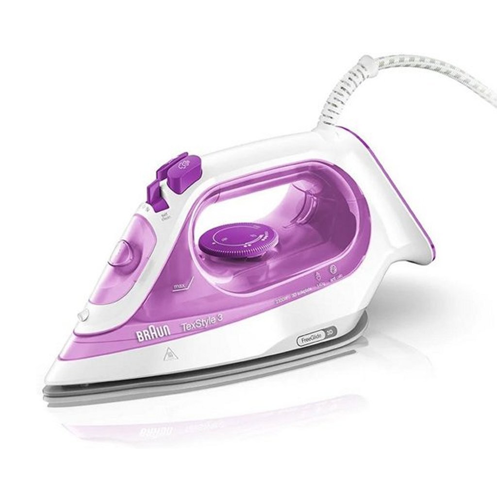 Braun Si3030pu Texstyle3 Vapor Iron Pink White