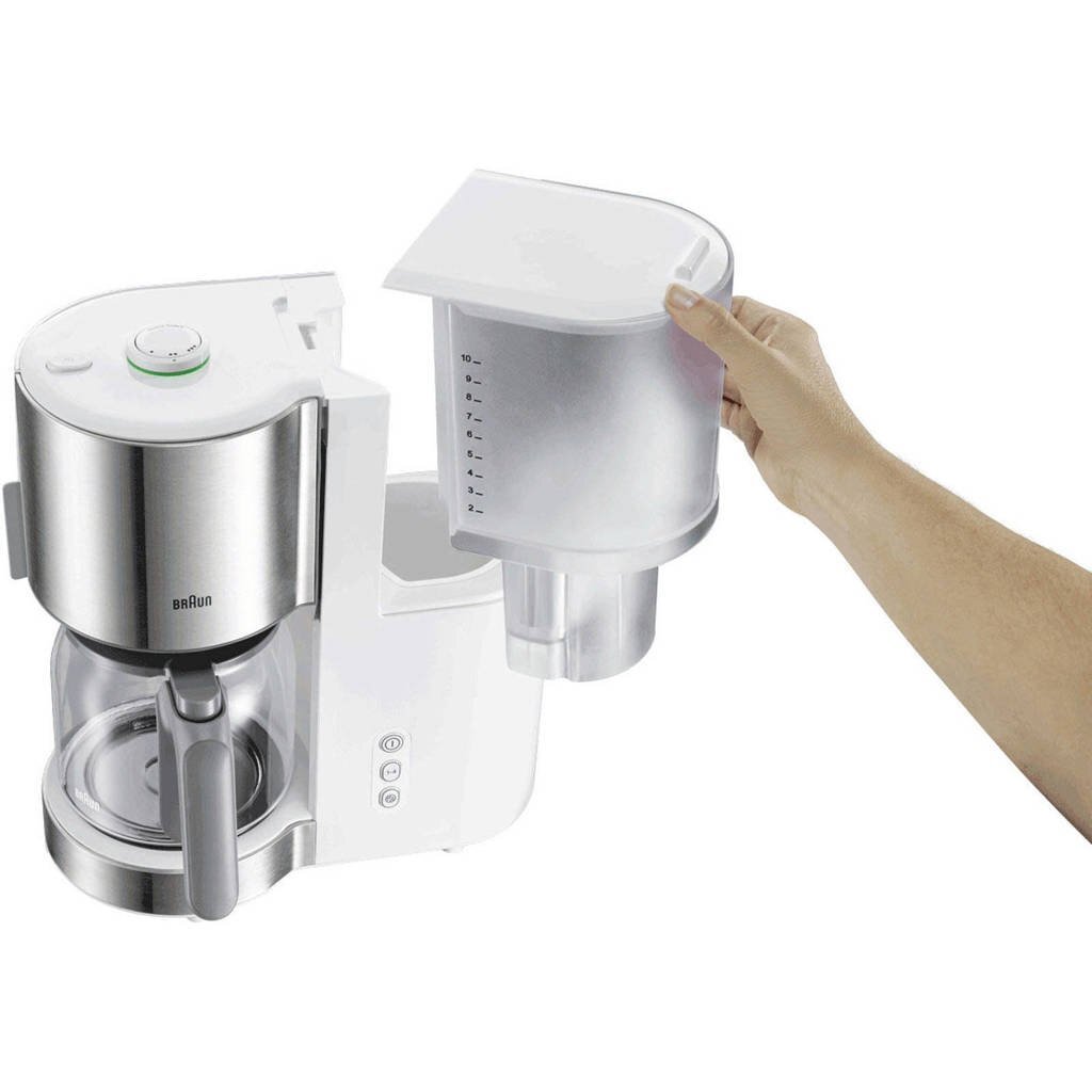 Braun kf5120wh Kaffeemaschine Edelstahl weiß