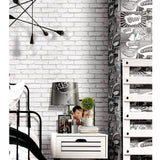 Noordwand Noordwand Wallpaper Urban Friends Coffee Bricks Gray and White