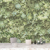 Noordwand Noordwand Wallpaper Evergreen suculento Groen and Beige